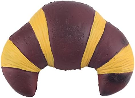 Hestiouk Simulation Big Horn Bread Stress Relief Slow Rebound Toy (Coffee+Yellow)