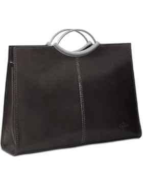 CASPAR TL623 klassische große elegante Damen Ledertasche Henkeltasche Businesstasche