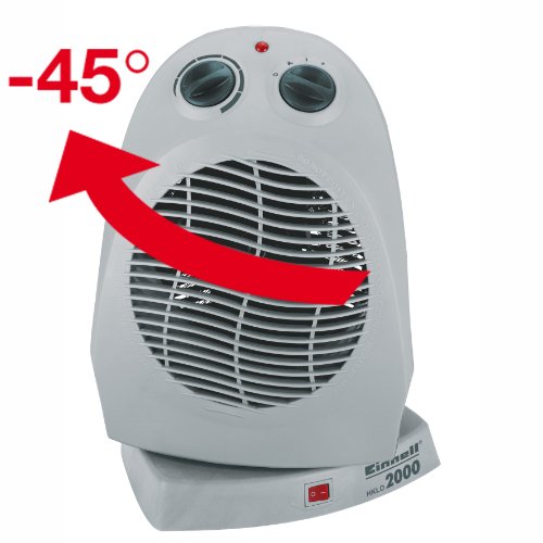 Einhell Heizlüfter HKLO 2000 (2000 Watt, 2 Heizstufen, zuschaltbare Drehfunktion, Ventilatorbetrieb, stufenloser Thermostatregler, Griffmulde) - 3