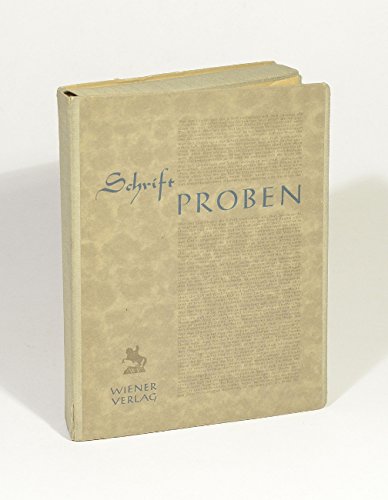 Schriftproben. Wiener Verlag [Deckeltitel].
