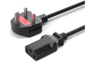CYD 3 Prong Computer Power Cord, 6FT AC Power Cable Compatible with Dell, Samsung, Toshiba, LG, Sharp, Sony, AOC, BenQ, Acer, Asus, ViewSonic, Compaq Monitor Power Cable, 1 Pack