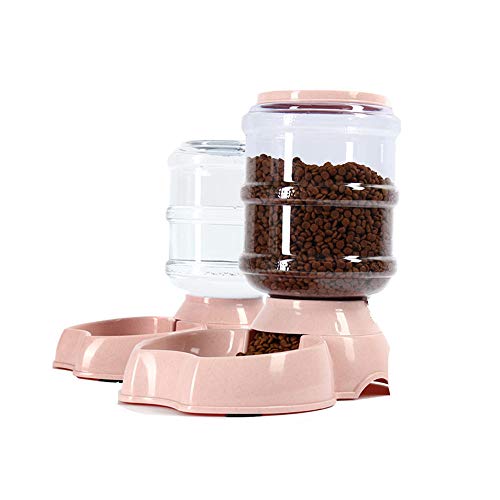 CnRng Comedero para Mascotas Gato Alimentador Automático Alimentador para Perros Alimentador para Gatos Gato 3.5L Fuente De Agua Potable Dispensador De Agua