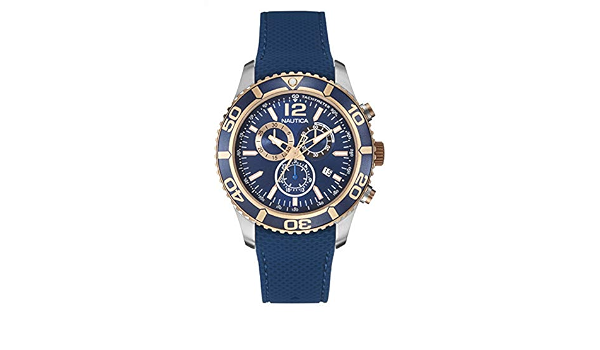 Nautica Orologio Cronografo Quarzo Uomo con Cinturino in Gomma NAI16502G :  Amazon.it: Orologi