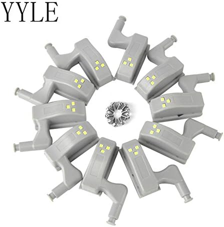 Cabinet Hinge 10 pieces Universal White LED Light Cabinet System Modern Home Kitchen Lamp