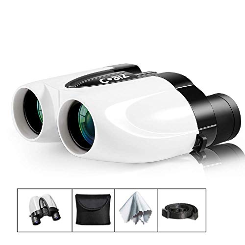 Cobiz Mini Jumelles pour Enfants 10X25 Compactes d'extérieur Pliable Télescope,Le Voyage, l'Observation des Oiseaux, Concerts, Sports, Éducation, Camping