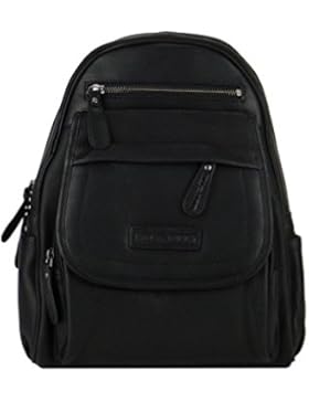 Hill Burry Rucksack, Lederrucksack,Vintage, Backpack, Tasche schwarz