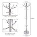 Hapilife 15 Hanging Hook Traditional Floor-Standing Hat and Coat Stand With Marble Base - Multiple Colour (Silver)