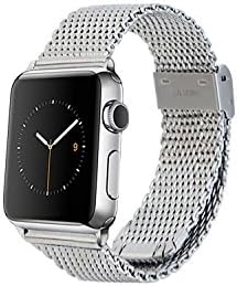 Monowear Maschenbracelet silver polierter adaptor 42mm