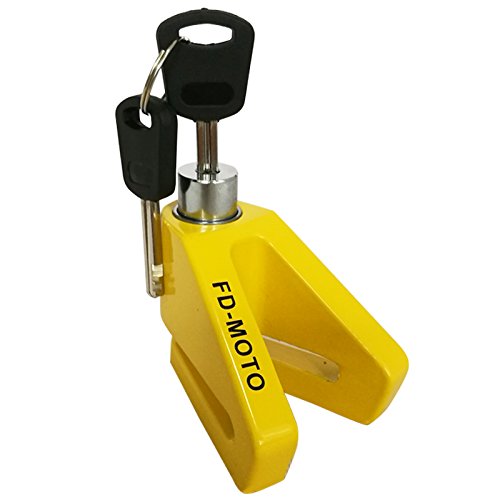 FD-MOTO Lucchetto Blocca Brake Disco Bloccadisco per Motocicli Scooter 6mm Perno Giallo