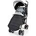XXL Large Luxury Foot-muff And Liner For Maclaren Techno XT - Black/Grey