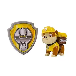 Paw Patrol Nickelodeon, Paw Patrol - Action Pack Pup & Badge - Rubble