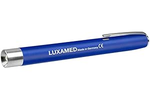 Luxamed Diagnostikleuchte mit Glühlampe Pupillenlampe Pupillenleuchte 2,2 Volt inkl. 2 AAA Batterien blau