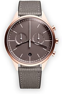 C39 Quartz Watch with Grey Chronograph Dial with Grey Leather Strap