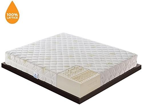 Mattress 100% Latex with 7 different areas - Removable cover with aloa vera essence - 20cm high- model "Havana - medium-soft mattress (5/10) - Ergonomic, Hypoallergenic, Anti-mite, anti-mold - FREE DELIVERY - 100% Made in Italy - 100% Made in Italy -EU Single (90x200)