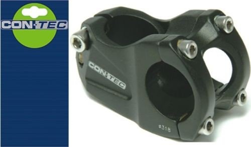 CONTEC Downhill-/Freeride-Vorbau "Dirt XC". 1 1/8", 40 mm lang, 31,8 mm Lenkerklemmung. SB-verpackt, Ahead, Alu 6061, teilbar, kalt geschmiedet, 4 Schraubenklemmung, 30° Neigung, Gewicht 200 g. schwarz sandgestrahlt. Originalnummer: TDS-D408-8(FOV)