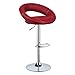 Produktbild WOLTU 9197-1-a 1 Stück Barstuhl ,1 x Barhocker Design Mond Bar Hocker , stufenlose Höhenverstellung , verchromter Stahl , pflegeleichter Kunstleder , gut gepolsterte Sitzfläche , Antirutschgummi , Bordeaux
