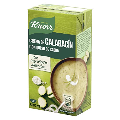 Las clásicas crema de calabacín con queso de cabra