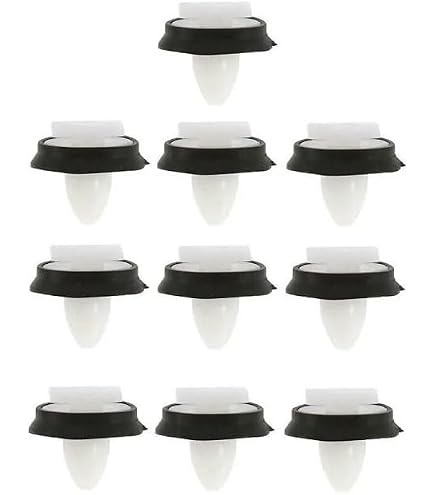 VVO Fasteners White Plastic Trim Clips - Side Body Moulding Strip Clips For Citroen Relay/Jumper, Pack Of 10