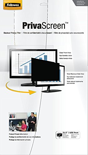 Fellowes PrivaScreen Blickschutzfilter (für Laptop und Monitor 60,9 cm (24 Zoll) Widescreen 16:9)