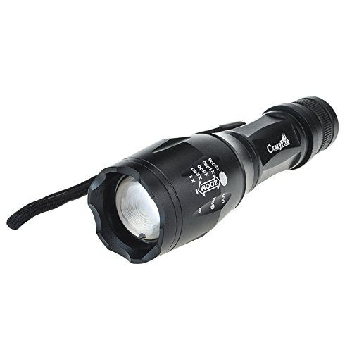 CrazyFire LED Taschenlampe Rotlicht,Cree XM-L T6 1000 Lumen Tactical LED Taschenlampe,Outdoor Wasserdicht Camping LED Taschenlampe Aufladbar Lenser für Wandern,Camping,Reisen (Rotlicht) - 4