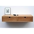 ONIJA Solid sheesham Wood Floating Study Table with 2 Drawers for Students Laptop Office Desk Workstation Writing Tables for Study Room Home Wooden Furniture for Study Room