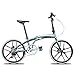 Produktbild NZ-Children's bicycles Faltrad, Citybike Commuter Bike mit 22 Zoll 10-Speichen-Laufrädern MTB-Federungsfahrrad, Titan