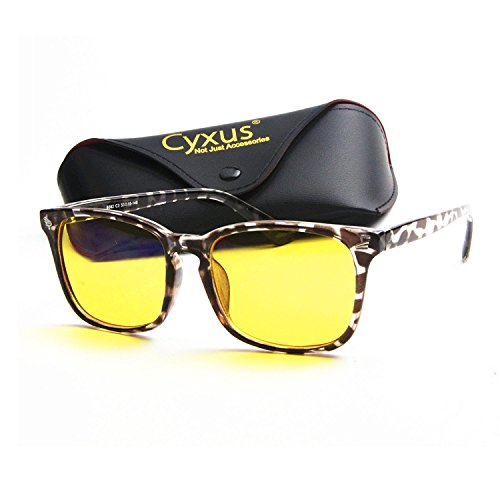 cyxus blau Licht-Filter UV-Blocker Schutzbrille [Anti Überanstrengung der Augen] Tolles Spiel für Computer/PC/TV/Handy Lesen, Unisex (Herren/Frauen/Junioren), Vintage Fashion Acetat rahmen, cy-gl-0004 - 5