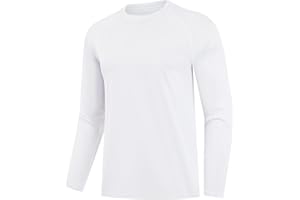 HYCOPROT Men's Long Sleeve T-Shirts Breathable Quick Dry Shirt Moisture Wicking Sports Shirts Mens Workout Tshirts Men Athletic Running Tops Performance Gym Tee for Hiking Outdoor Cycling Casual