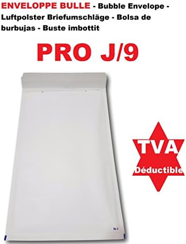 100 White Bubble Envelopes Pro J/9 300 x 445 mm (Pocket) J9 Jiffy Bag Type 320 x 455 + 50 mm White Lovely Item Large Mailing Pouch Protection Clothes, Certificates, Diplomas, A3, (A3) – Envelope envb09b Reference