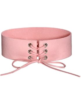 JewelryWe Schmuck Vintage Chic Choker Harajuku Samt Leder Halsband für Damen Mädchen Gothic Erstellbare Harness...