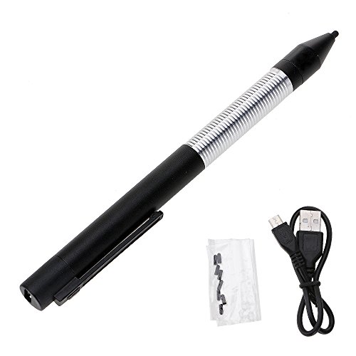 ?Wiederaufladbar Feiner Punkt Touch Eingabestift für Samsung iPhone Android Tablet Schwarz und Silber