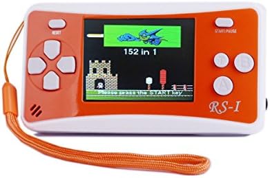 QINGSHE Handheld Game Console, Kids Classic Retro Game Electronics Toys Portable Video Console Player, 2.5" LCD 8-Bit 152 in 1 Games Arcade Video Gaming System Device,Great Gift for Kids-ORANGE