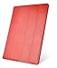 Produktbild JAMMYLIZARD | Luxuriöse Hülle für [ iPad 4 mit Retina, iPad 3 und iPad 2 ] Ultra Slim Smart Cover aus Leder mit Schaltfunktion, ROT