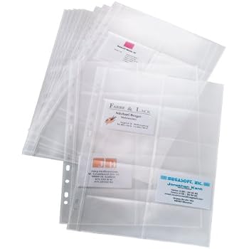Siglo XXI Lot De 50 Pochette A6 Transparentes Pour Accréditation Badge - 11 X 17 Cm