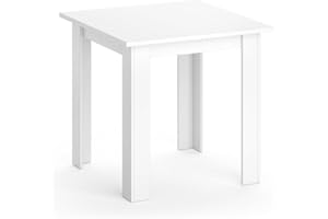 Vicco Esstisch Karlos, Tisch für das Esszimmer, Weiß, 80 x 80 cm