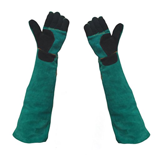 spécification Gants De Four À Micro-Ondes, Doubles Mitaines De Four Résistantes À La Chaleur Épaissies Épaisses De Peau De Vache Pour Le BBQ, Cuisine, Cuisson, Micro-Ondes, Pizza,Green