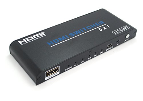 WINGONEER 5×1 HDMI Switch / Verteiler / Rangierlok UHD 4K HDMI 2.0 HDCP 2.2 3D 1080P DVI1.0 Full HD 5 In 1 Out mit Fernbedienung - 2