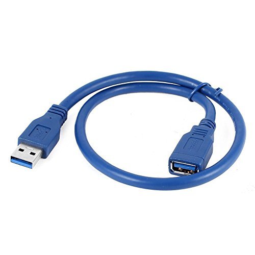 Datenkabel - SODIAL(R) 50cm USB 3.0 A Male to Female Verlaengerung Data Sync Transfer Kabel Datenkabel Blau