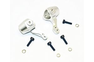 CrazyRacer H-P-I BULLET3.0 MT St Ken Block WR8 Flux Upgrade Parts Aluminum Alloy Front Knuckle Arm-1PR Set for 101208 Silver