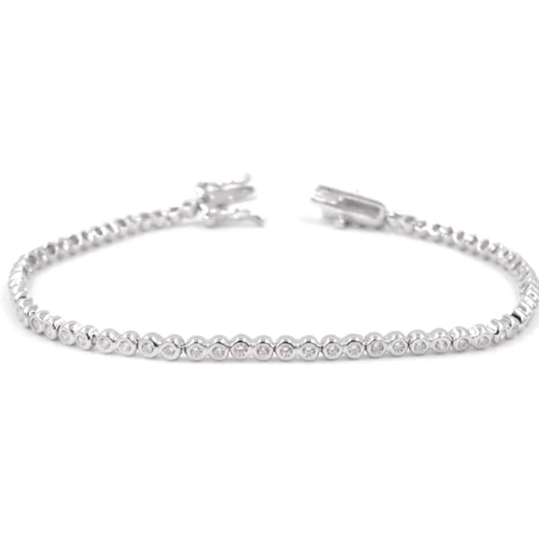 SCICCHERIE Bracciale Tennis Modello Cipollina In Argento 925 Con Zirconi 1,5 Mm – Lunghezza 19,5 Cm, Fatto A Mano, Regalo In Confezione - 2