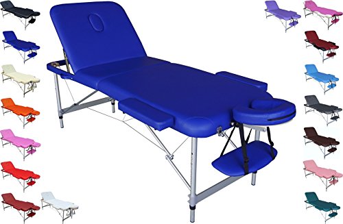 POLIRONESHOP EUROPA Camilla profesional aluminio ligera portátil plegable para masajes tratamientos de estética esteticista fisioterapia depilación reconstrucción y decoración de uñas consultas de médico profesionales extensiones de pestañas estudios de tatuaje tattoo centro estético cama camas barato camillas depilación