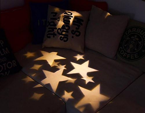 KRISMILEN Waterproof Projector Lights Warm White Stars Pattern Christmas Party Holiday Lighting