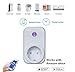 Produktbild WIFI Smart Plug, Steckdosen, arbeitet mit Amazon Alexa und Google Assistant, kein Hub erforderlich, Intelligent Fashion und Safe Home Fernbedienung Ihre Geräte von überall (EU Plug)
