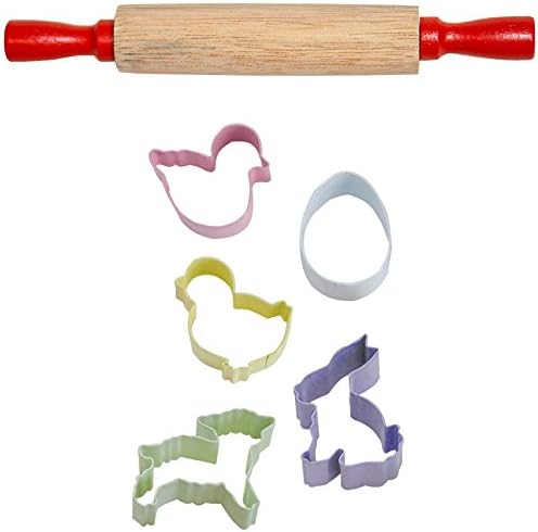 FlavorTools Kids Vibrant Colorful Easter Egg Cutter Gift Set (5-Piece)