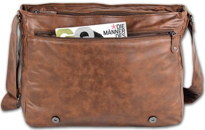 DANIEL RAY Umh  ngetasche HAVANNA Schultertasche Laptop Tasche Messenger Schultasche Cognac