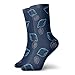 Produktbild magic ship Blue Lemon Men Women Thin High Ankle Cotton Moisture Wicking Casual Crew Socks 11.8 inch/30 cm