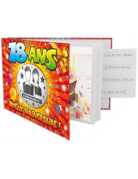 Album Photo Souvenir Personnalisable Special Anniversaire 18 Ans Amazon Fr Cuisine Maison