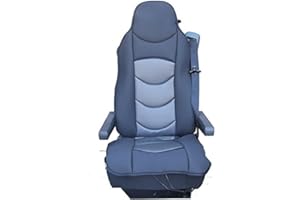 AUTOBITS 1x Sitzauflage LKW-Sitz Sitzbezug Sitzschoner Grau Polyester Hochwertig Neu Passgenau
