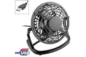 GADGET JUICE POWER WHEN YOU NEED IT Black PC USB Retro Office Desk Fan - PC, Laptop, Mac by Gadget Juice