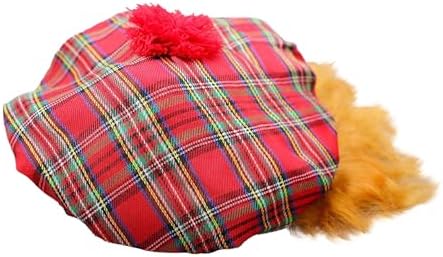 Bristol Novelty Scot's Cappello Scozzese con Capelli Zenzero, Colore Rosso, Taglia Unica, BH124
